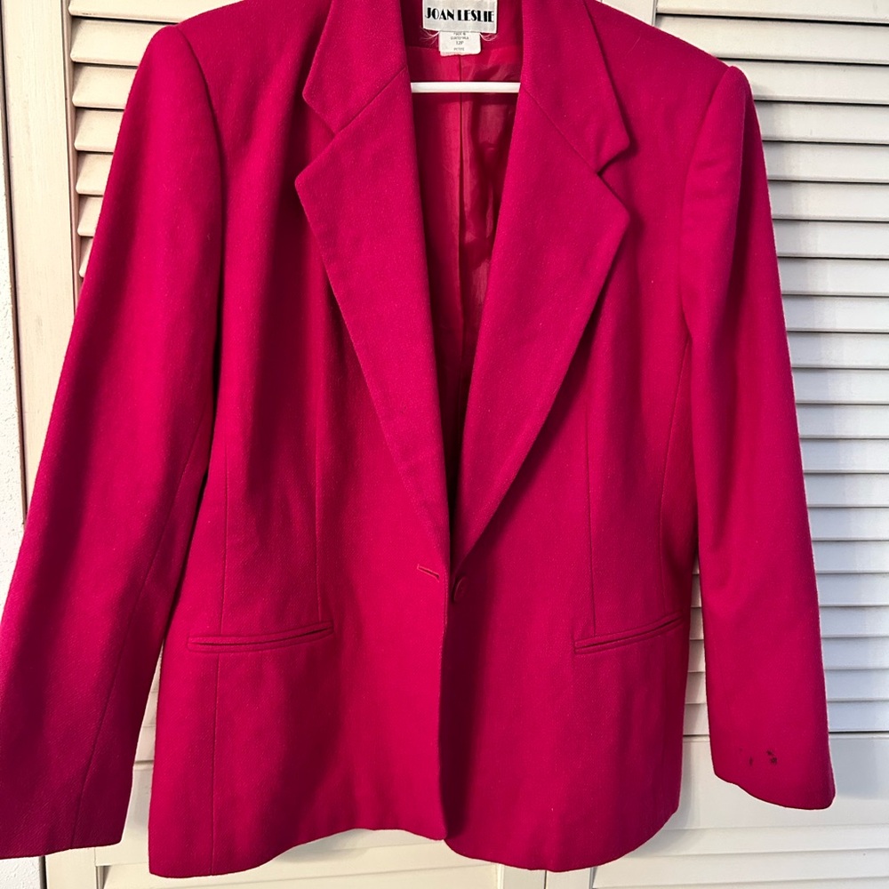 Vintage 90s  Women's Hot Pink Blazer Jacket